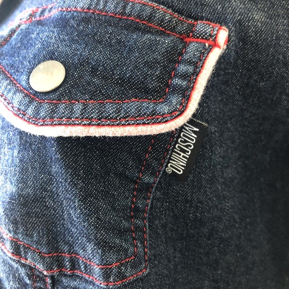 VINTAGE MOSCHINO JEANS WESTERN STYLE DENIM SHIRT - Picture 4 of 6